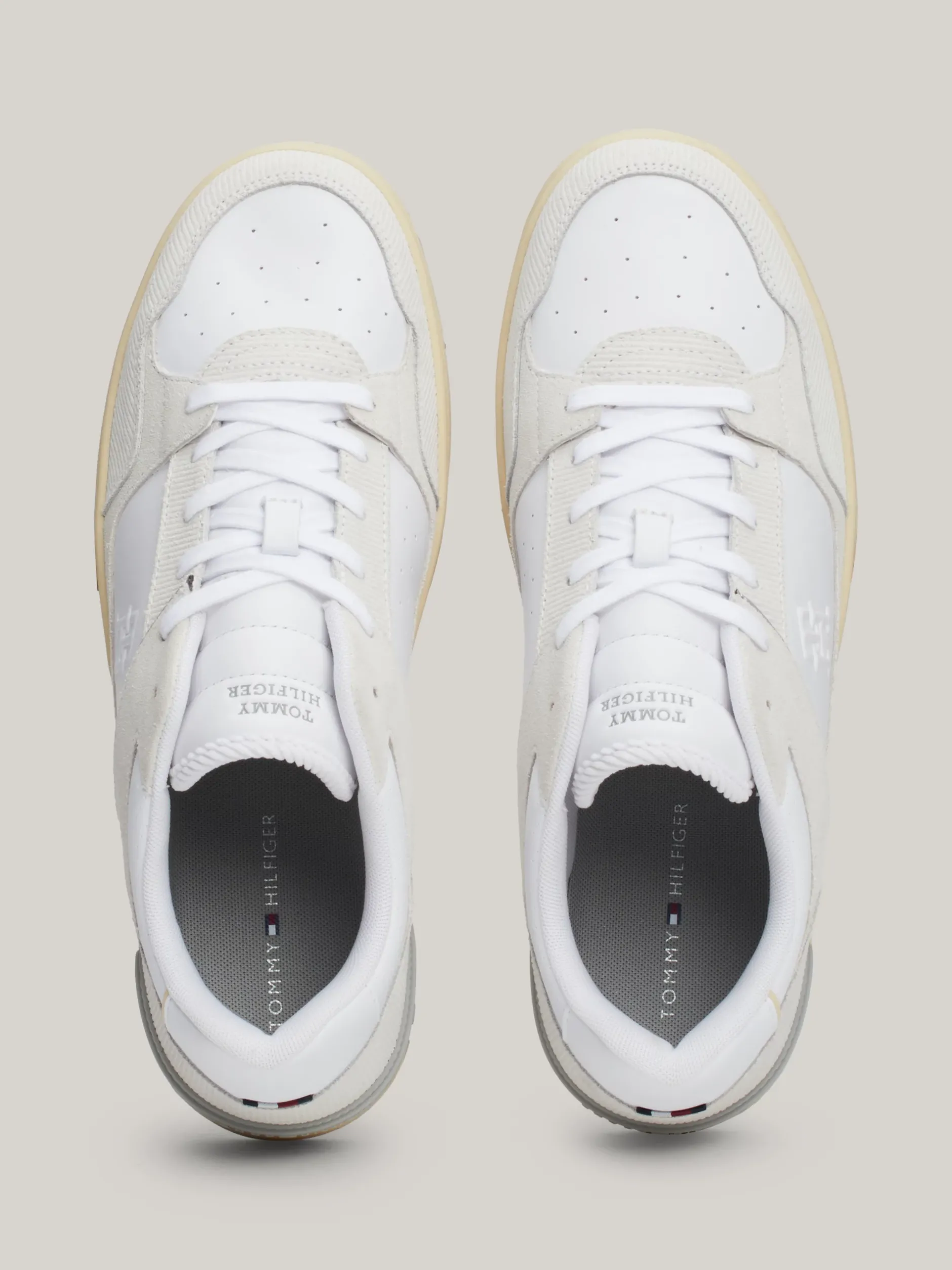 White Trainers|Sneakersy*Tommy Hilfiger Skórzane Buty Sportowe TH Monogram WHITE