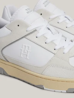 White Trainers|Sneakersy*Tommy Hilfiger Skórzane Buty Sportowe TH Monogram WHITE