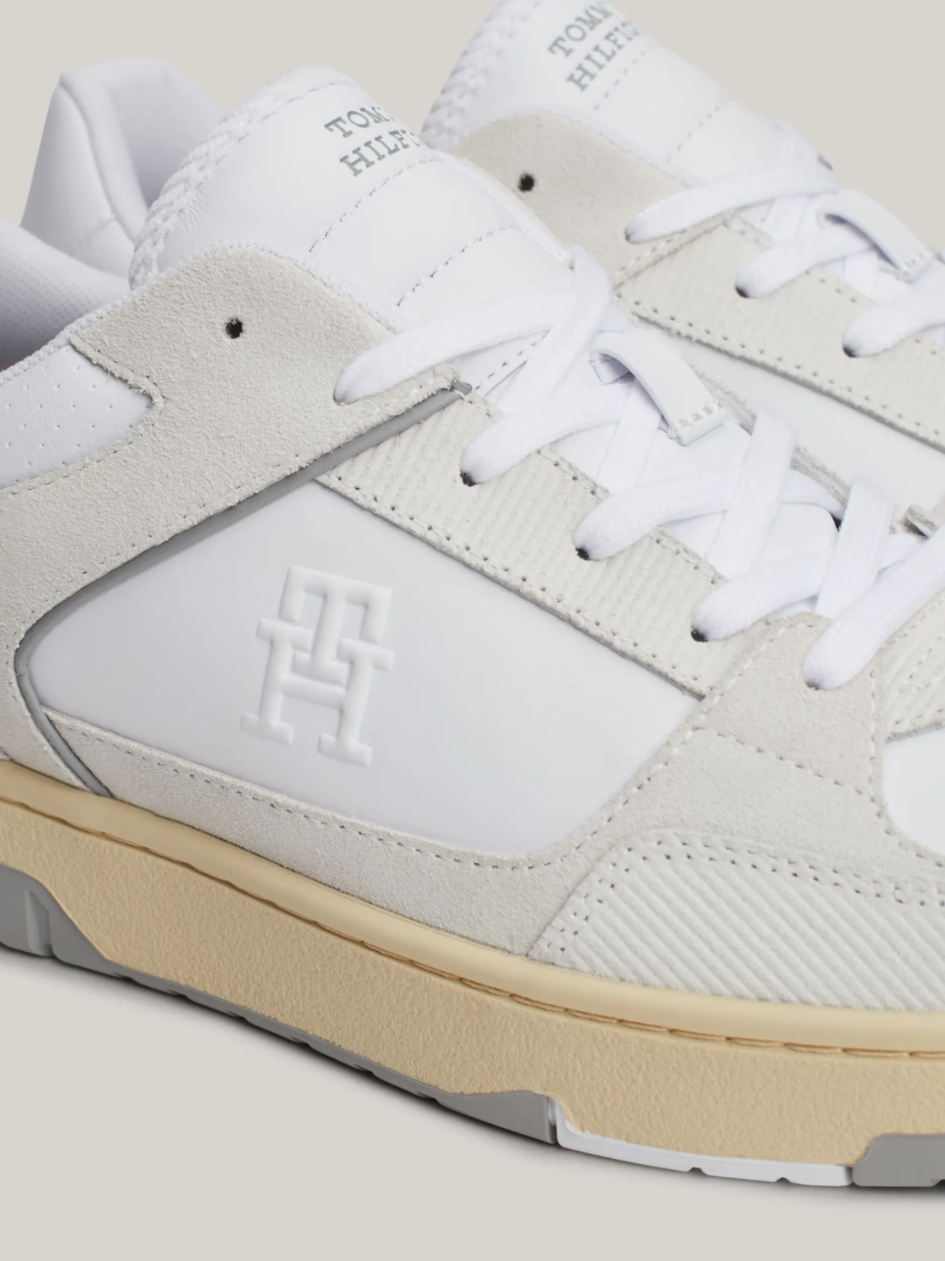 White Trainers|Sneakersy*Tommy Hilfiger Skórzane Buty Sportowe TH Monogram WHITE