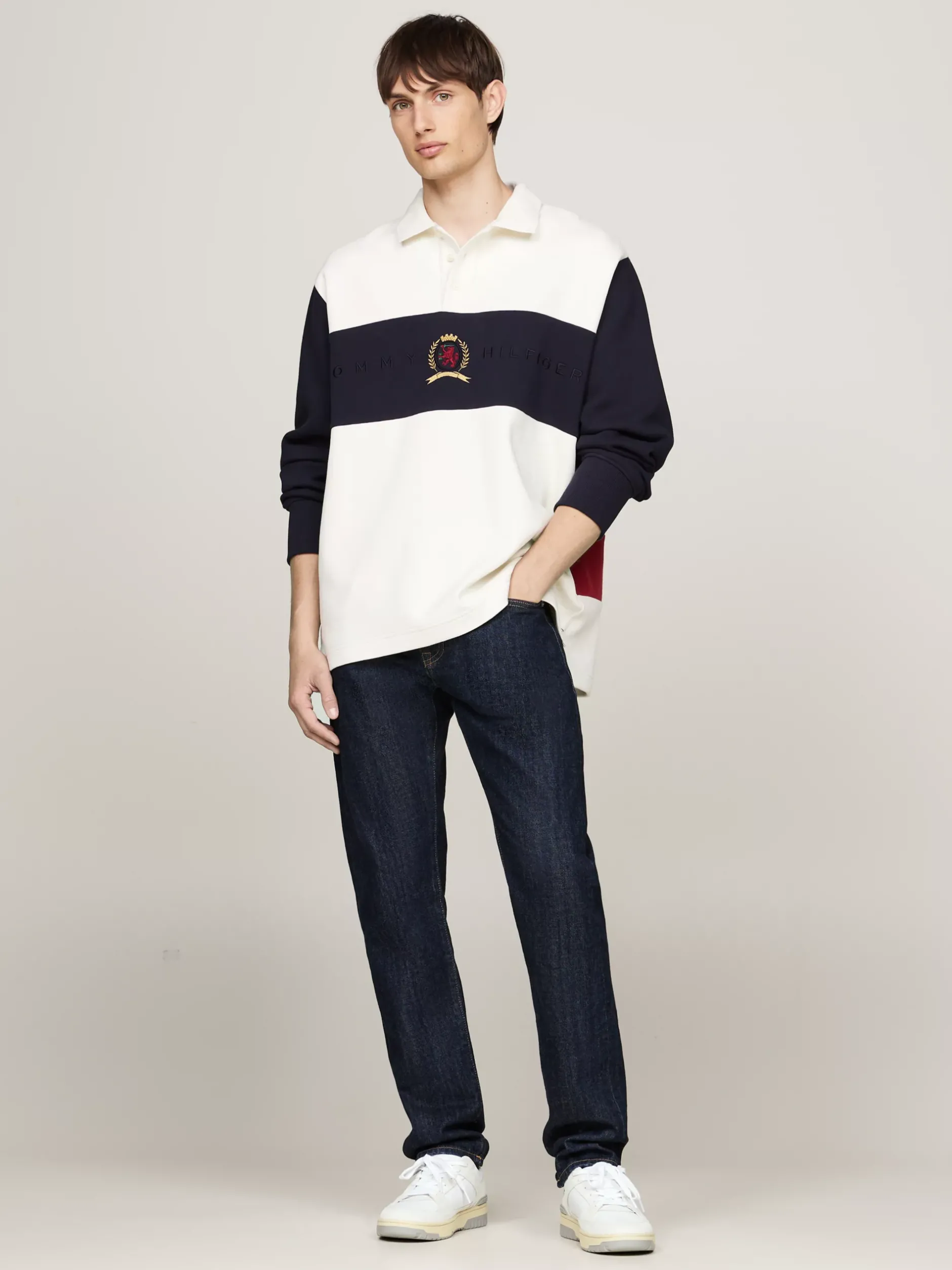 White Trainers|Sneakersy*Tommy Hilfiger Skórzane Buty Sportowe TH Monogram WHITE