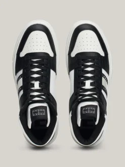 Sneakersy*Tommy Hilfiger Skórzane Buty Sportowe The Brooklyn Do Kostki BLACK