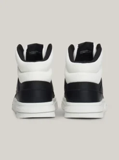 Sneakersy*Tommy Hilfiger Skórzane Buty Sportowe The Brooklyn Do Kostki BLACK