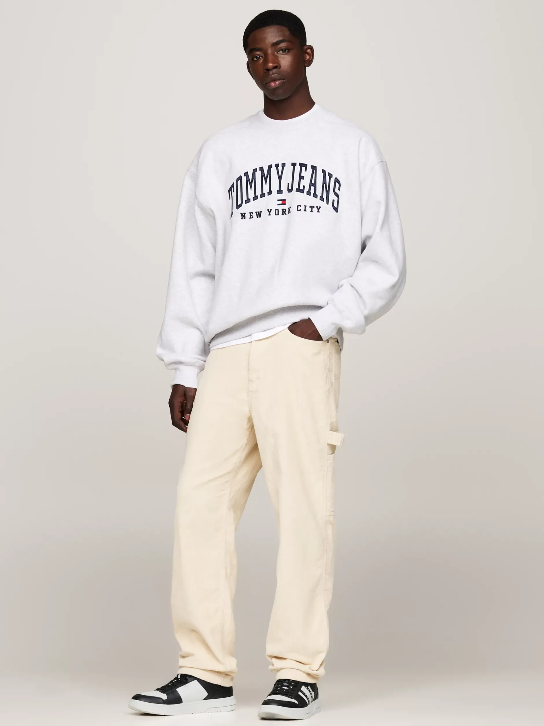 Sneakersy*Tommy Hilfiger Skórzane Buty Sportowe The Brooklyn Do Kostki BLACK
