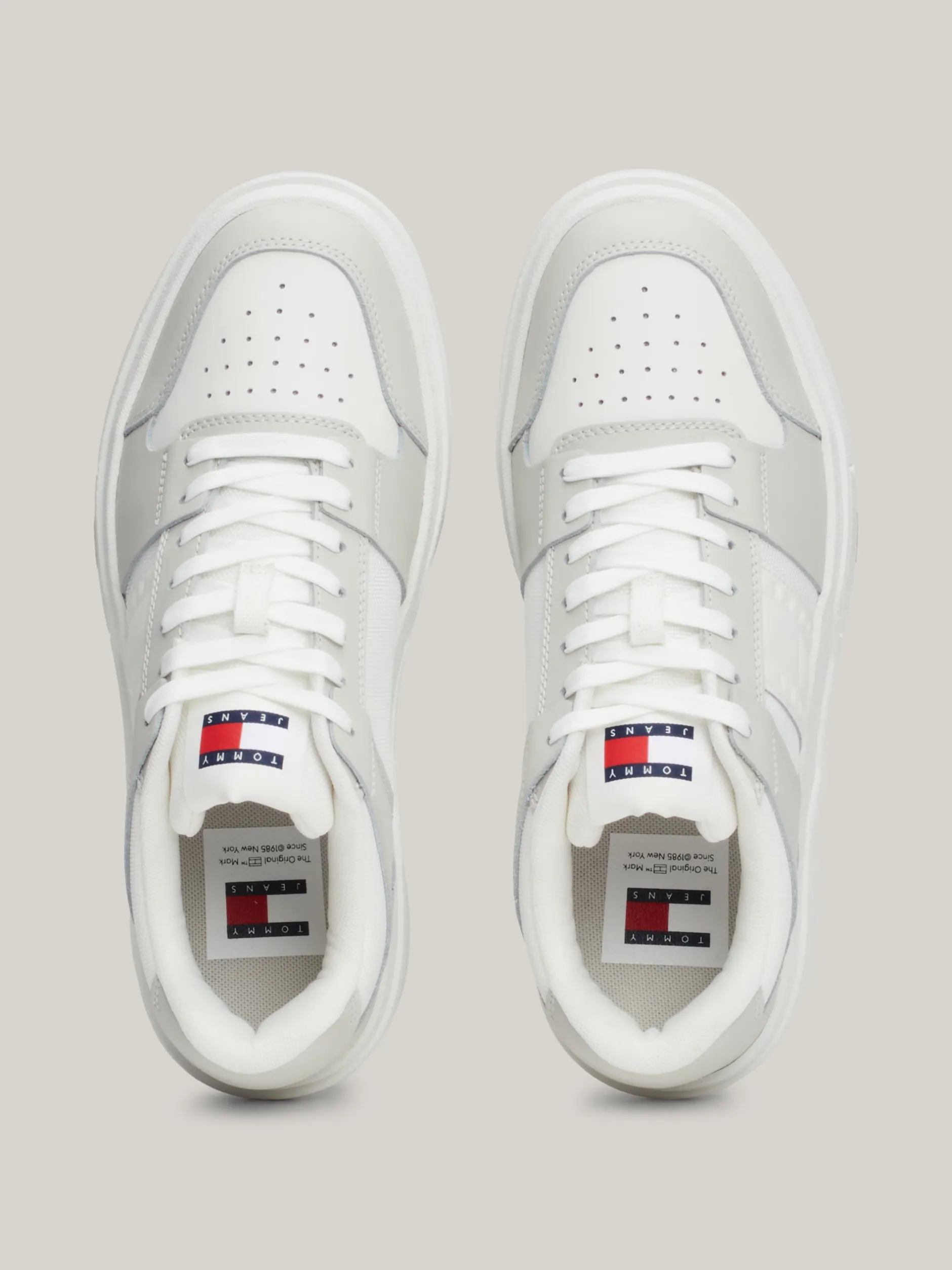 Sneakersy*Tommy Hilfiger Skórzane Buty Sportowe The Brooklyn STRATUS GREY