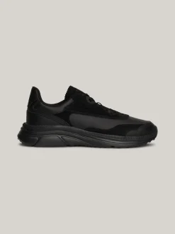 Sneakersy*Tommy Hilfiger Skórzane Buty Sportowe Typu Runner BLACK