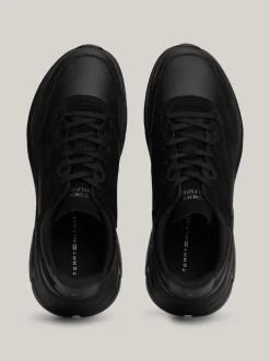 Sneakersy*Tommy Hilfiger Skórzane Buty Sportowe Typu Runner BLACK