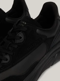 Sneakersy*Tommy Hilfiger Skórzane Buty Sportowe Typu Runner BLACK
