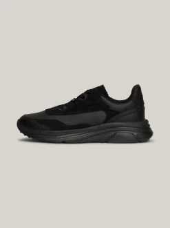 Sneakersy*Tommy Hilfiger Skórzane Buty Sportowe Typu Runner BLACK