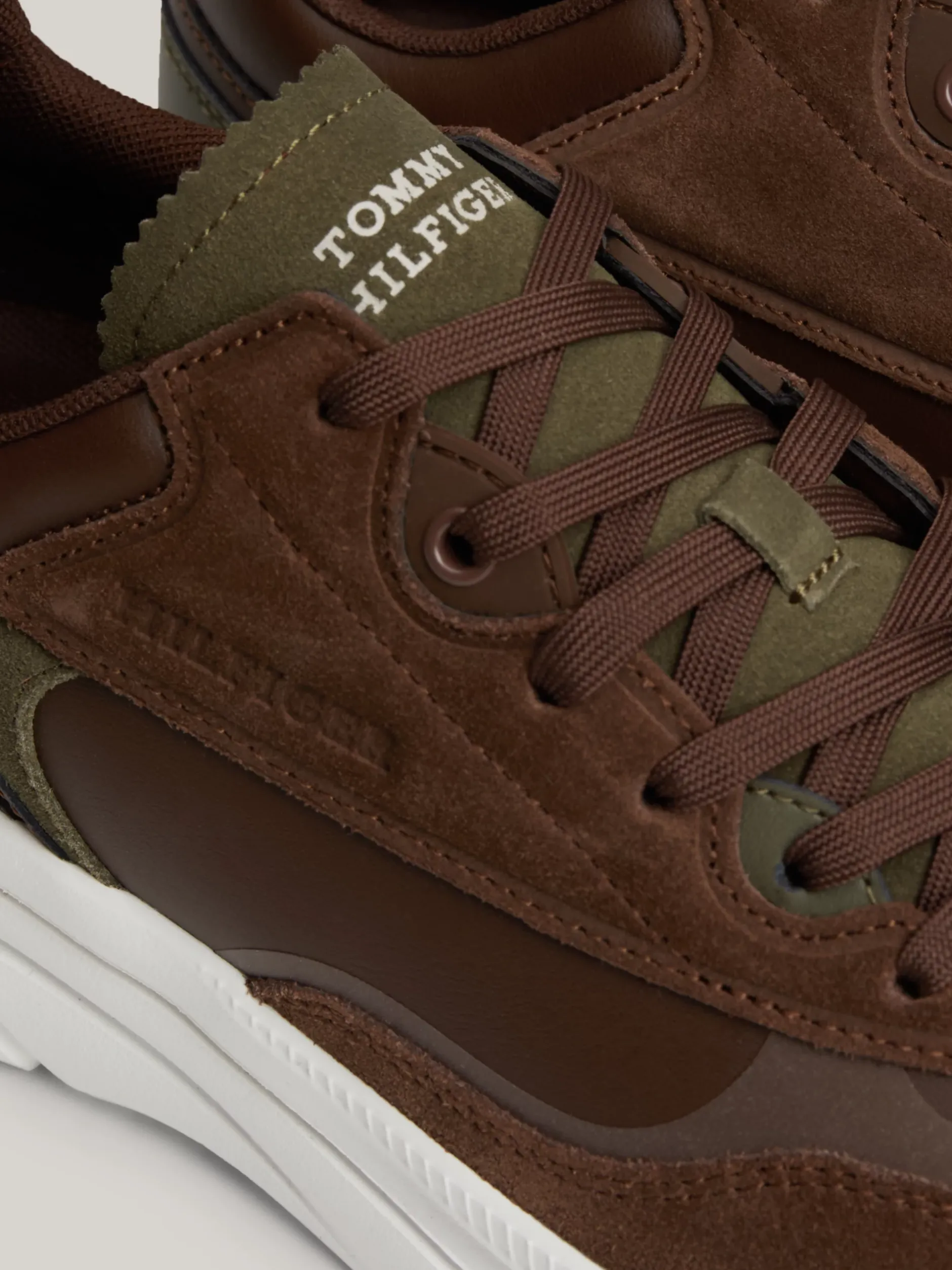 Sneakersy*Tommy Hilfiger Skórzane Buty Sportowe Typu Runner COCOA