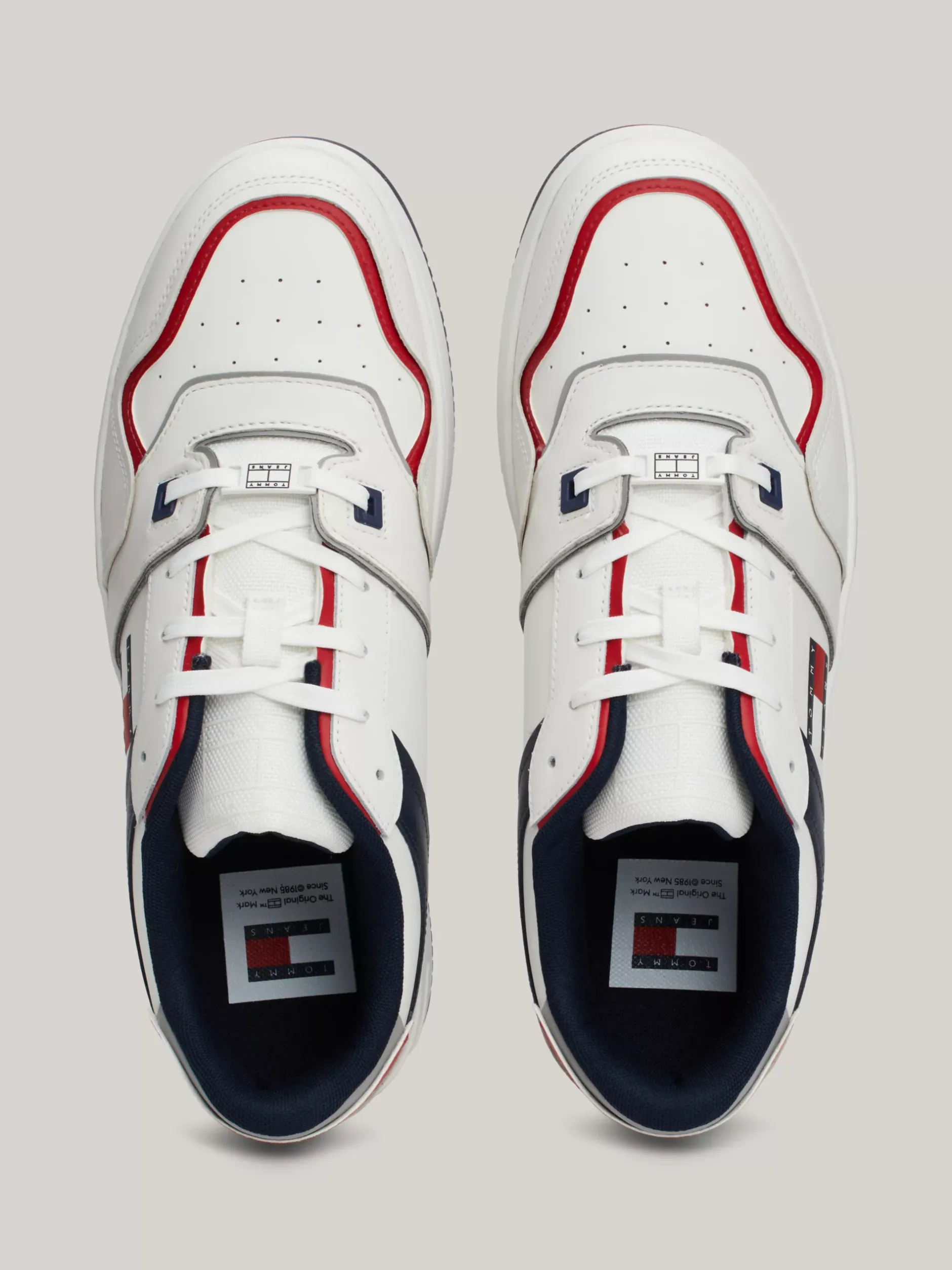 White Trainers|Sneakersy*Tommy Hilfiger Skórzane Buty Sportowe Z Blokami Kolorów SWEET CAYENNE
