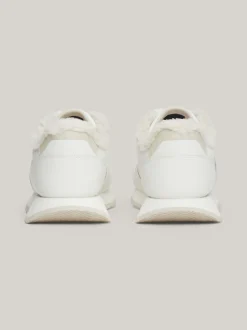 Sneakersy*Tommy Hilfiger Skórzane Buty Sportowe Z Ciepłą Wyściółką ECRU
