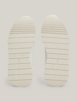 Sneakersy*Tommy Hilfiger Skórzane Buty Sportowe Z Ciepłą Wyściółką ECRU