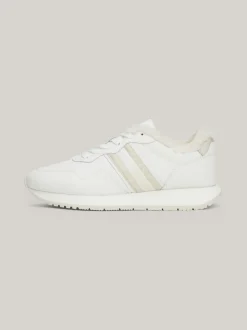 Sneakersy*Tommy Hilfiger Skórzane Buty Sportowe Z Ciepłą Wyściółką ECRU