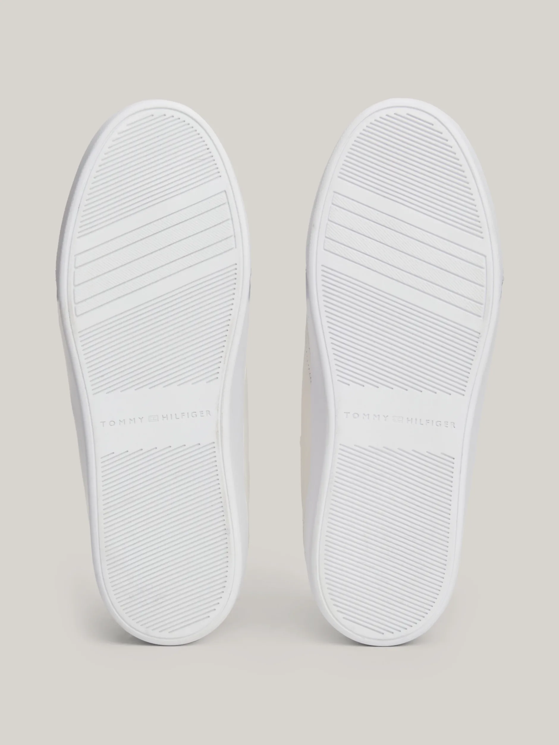 Sneakersy*Tommy Hilfiger Skórzane Buty Sportowe Z Ciepłą Wyściółką ANCIENT WHITE