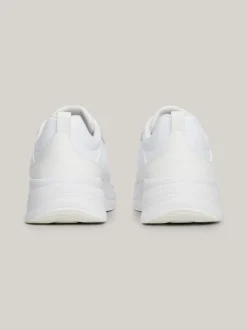 Sneakersy*Tommy Hilfiger Skórzane Buty Sportowe Z Grubą Podeszwą WHITE