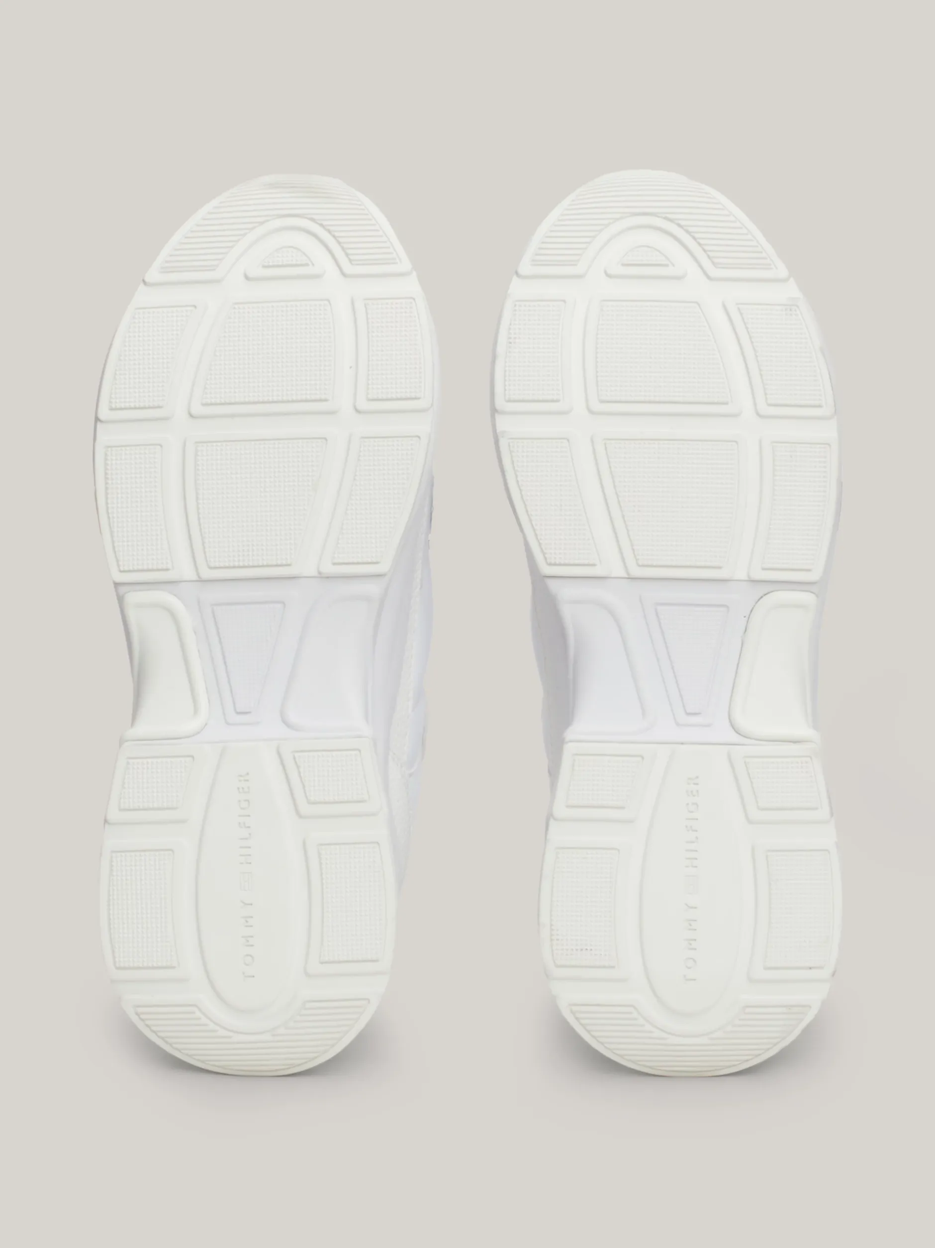 Sneakersy*Tommy Hilfiger Skórzane Buty Sportowe Z Grubą Podeszwą WHITE