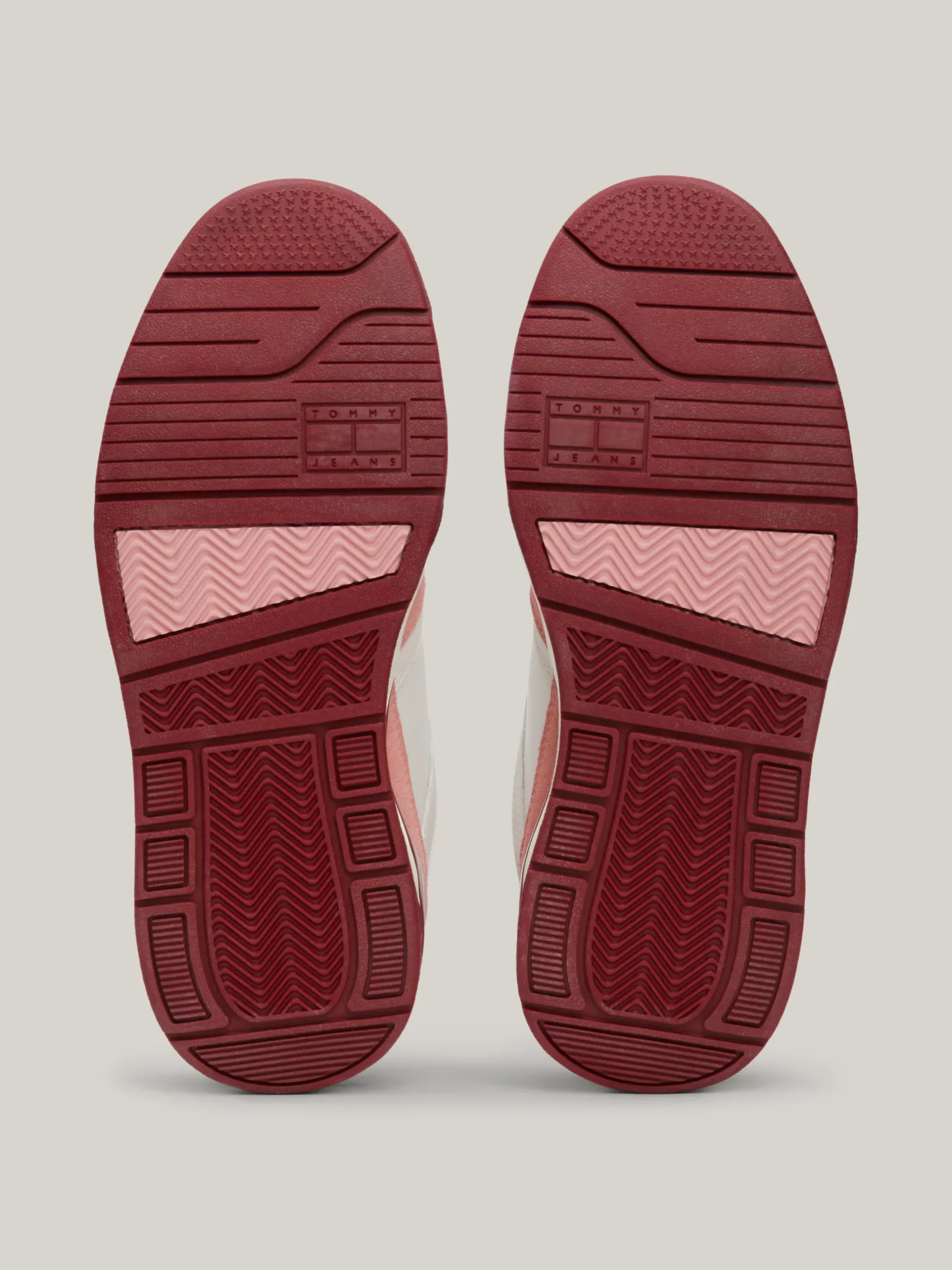 Sneakersy*Tommy Hilfiger Skórzane Buty Sportowe Z Kolorowymi Wstawkami CHALKY PINK