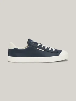 Sneakersy*Tommy Hilfiger Skórzane Buty Sportowe Z Logo DARK NIGHT NAVY