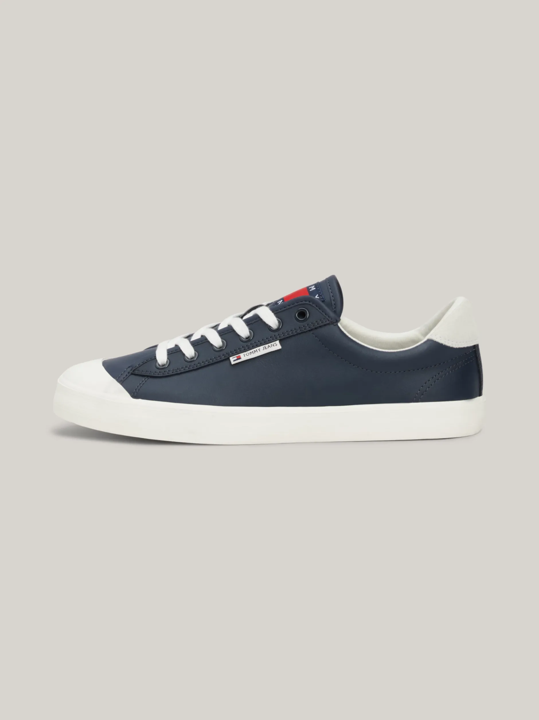 Sneakersy*Tommy Hilfiger Skórzane Buty Sportowe Z Logo DARK NIGHT NAVY
