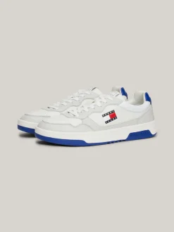 White Trainers|Sneakersy*Tommy Hilfiger Skórzane Buty Sportowe Z Logo STRATUS GREY