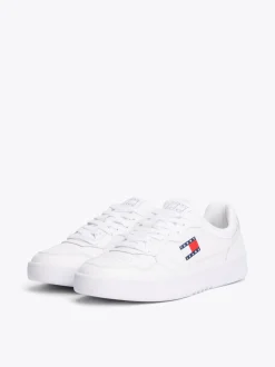 White Trainers|Sneakersy*Tommy Hilfiger Skórzane Buty Sportowe Z Logo WHITE