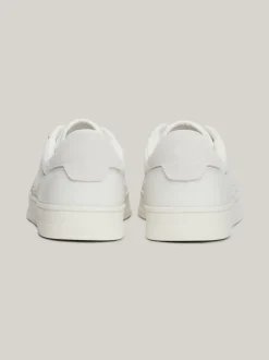 White Trainers|Sneakersy*Tommy Hilfiger Skórzane Buty Sportowe Z Logo W Kolorze Tła ECRU