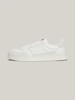 White Trainers|Sneakersy*Tommy Hilfiger Skórzane Buty Sportowe Z Logo W Kolorze Tła ECRU