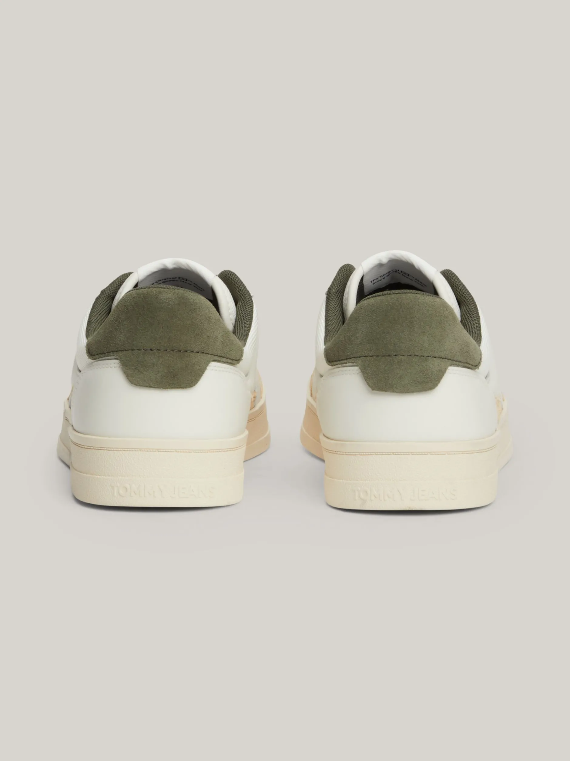 White Trainers|Sneakersy*Tommy Hilfiger Skórzane Buty Sportowe Z Logo W Kolorze Tła IVORY