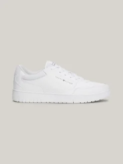 White Trainers|Sneakersy*Tommy Hilfiger Skórzane Buty Sportowe Z Logo Essential WHITE