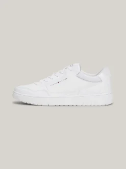 White Trainers|Sneakersy*Tommy Hilfiger Skórzane Buty Sportowe Z Logo Essential WHITE