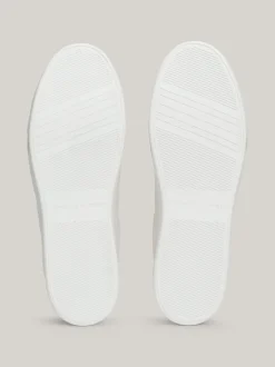 Sneakersy*Tommy Hilfiger Skórzane Buty Sportowe Z Monogramem TH ANCIENT WHITE/HERITAGE PINK