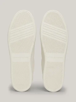 Sneakersy*Tommy Hilfiger Skórzane Buty Sportowe Z Monogramem TH ANCIENT WHITE