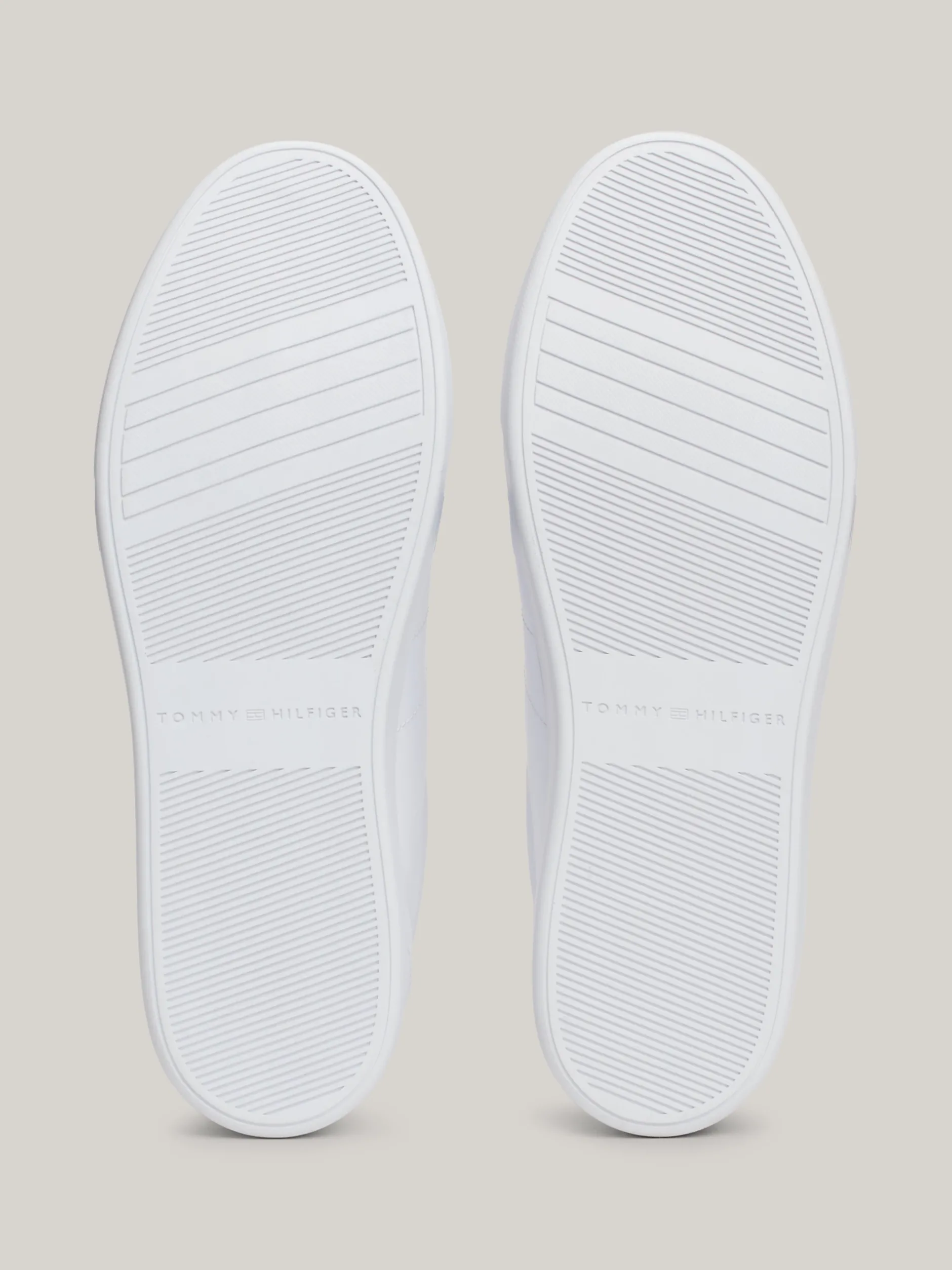 Sneakersy*Tommy Hilfiger Skórzane Buty Sportowe Z Monogramem TH WHITE