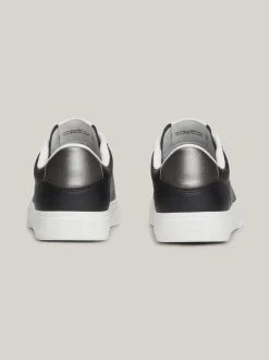 Sneakersy*Tommy Hilfiger Skórzane Buty Sportowe Z Podeszwą Cupsole BLACK