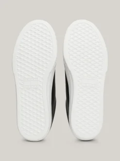 Sneakersy*Tommy Hilfiger Skórzane Buty Sportowe Z Podeszwą Cupsole BLACK