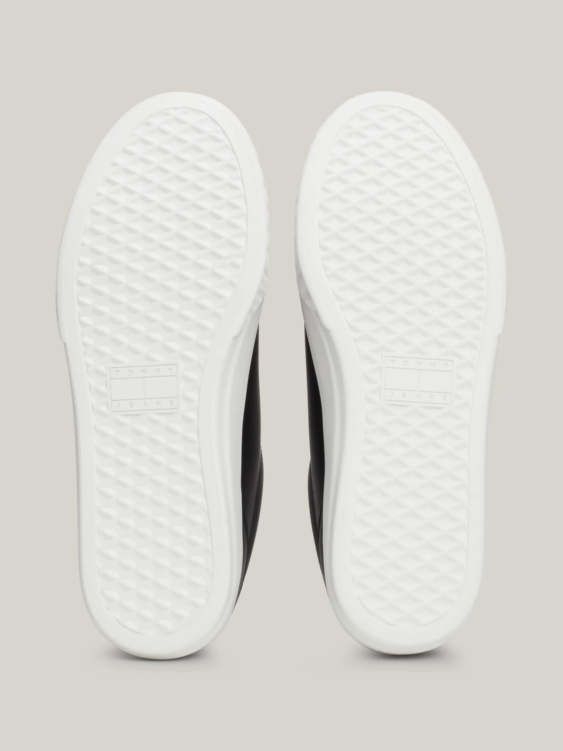 Sneakersy*Tommy Hilfiger Skórzane Buty Sportowe Z Podeszwą Cupsole BLACK