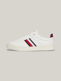 White Trainers|Sneakersy*Tommy Hilfiger Skórzane Buty Sportowe Z Sygnowaną Taśmą ANCIENT WHITE/ROUGE