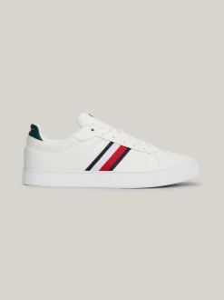 White Trainers|Sneakersy*Tommy Hilfiger Skórzane Buty Sportowe Z Sygnowaną Taśmą ANCIENT WHITE