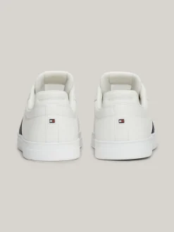 Sneakersy*Tommy Hilfiger Skórzane Buty Sportowe Z Sygnowaną Taśmą ECRU