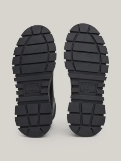 Sneakersy*Tommy Hilfiger Skórzane Buty Sportowe Za Kostkę BLACK