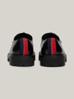 Buty Casual*Tommy Hilfiger Skórzane Buty Typu Derby Na Grubej Podeszwie BLACK