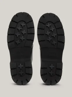 Buty Casual*Tommy Hilfiger Skórzane Buty Typu Derby Na Grubej Podeszwie BLACK