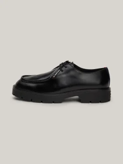 Buty Casual*Tommy Hilfiger Skórzane Buty Typu Derby Na Grubej Podeszwie BLACK