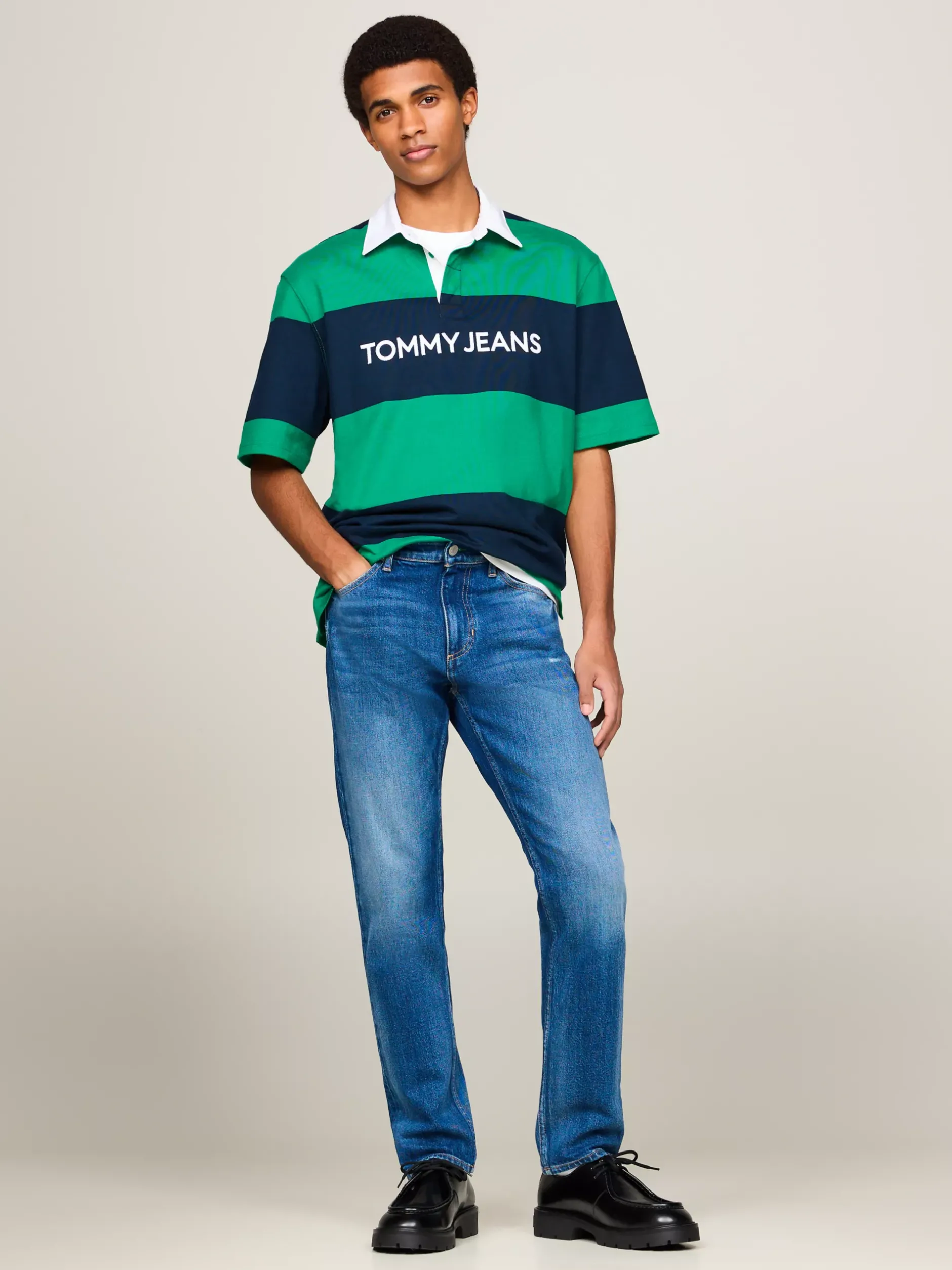Buty Casual*Tommy Hilfiger Skórzane Buty Typu Derby Na Grubej Podeszwie BLACK