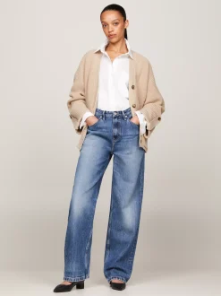 Czółenka*Tommy Hilfiger Skórzane Buty Z Noskiem W Szpic BLACK
