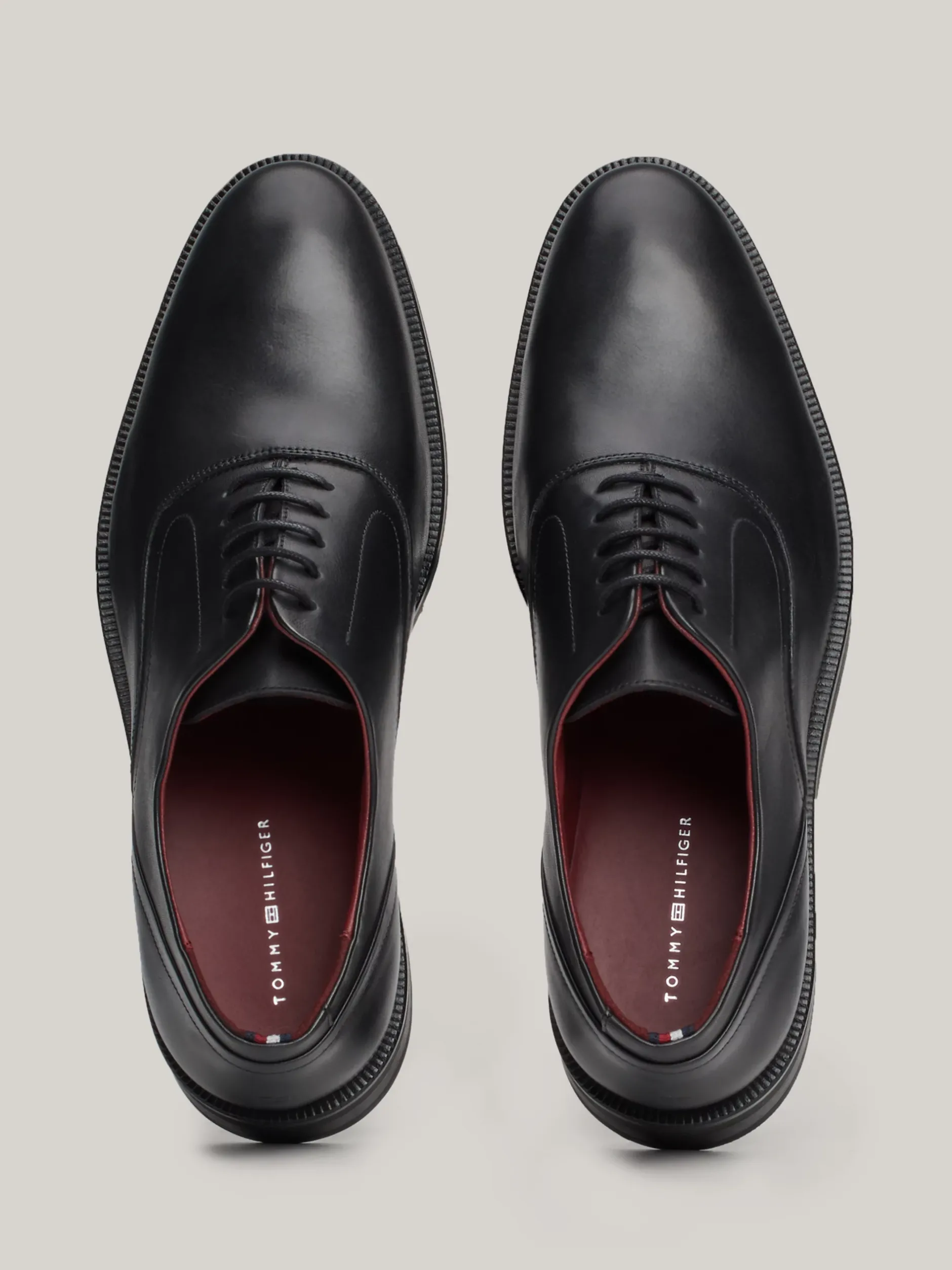 Buty Wizytowe*Tommy Hilfiger Skórzane Derby TH Monogram BLACK