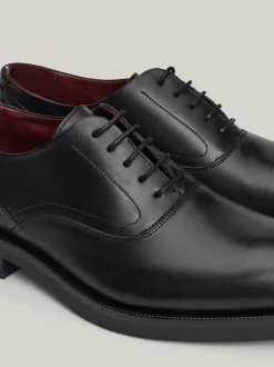 Buty Wizytowe*Tommy Hilfiger Skórzane Derby TH Monogram BLACK