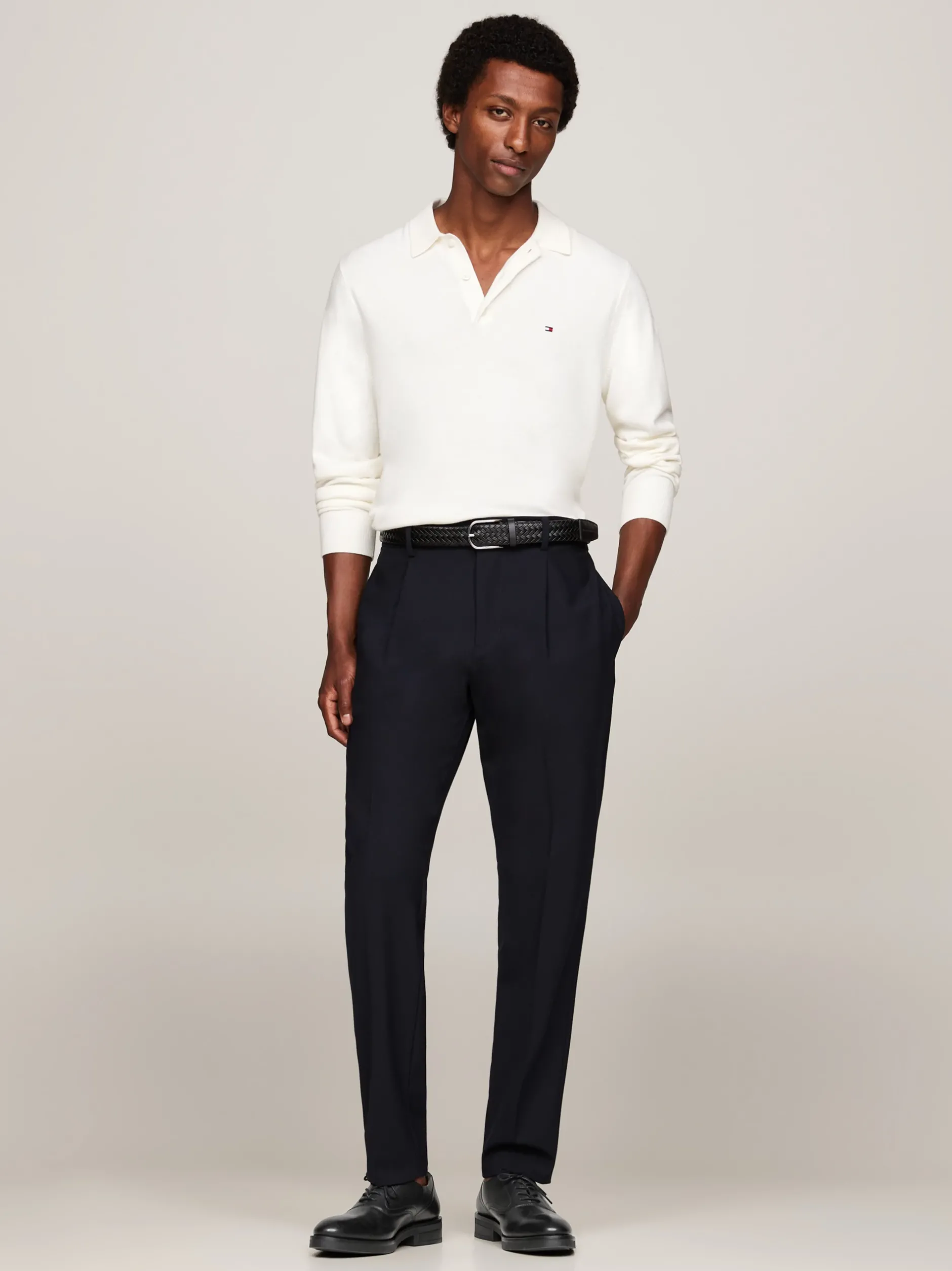 Buty Wizytowe*Tommy Hilfiger Skórzane Derby TH Monogram BLACK