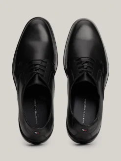 Buty Wizytowe*Tommy Hilfiger Skórzane Derby Z Sygnowaną Tasiemką BLACK