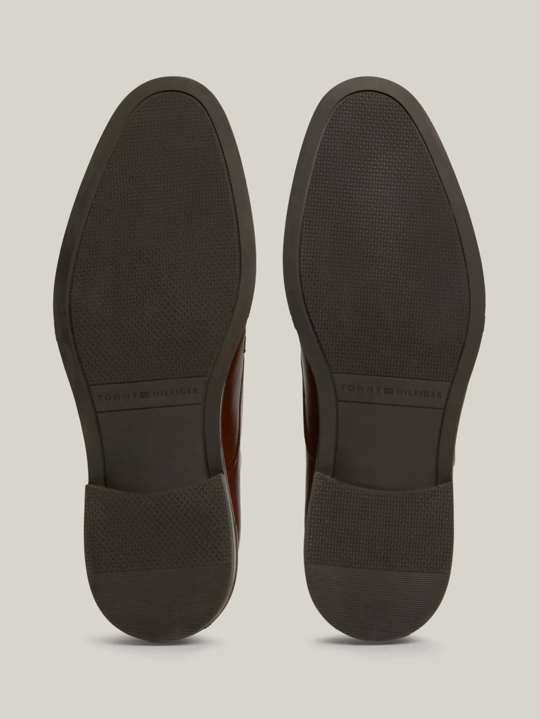 Buty Wizytowe*Tommy Hilfiger Skórzane Derby Z Sygnowaną Tasiemką WINTER COGNAC